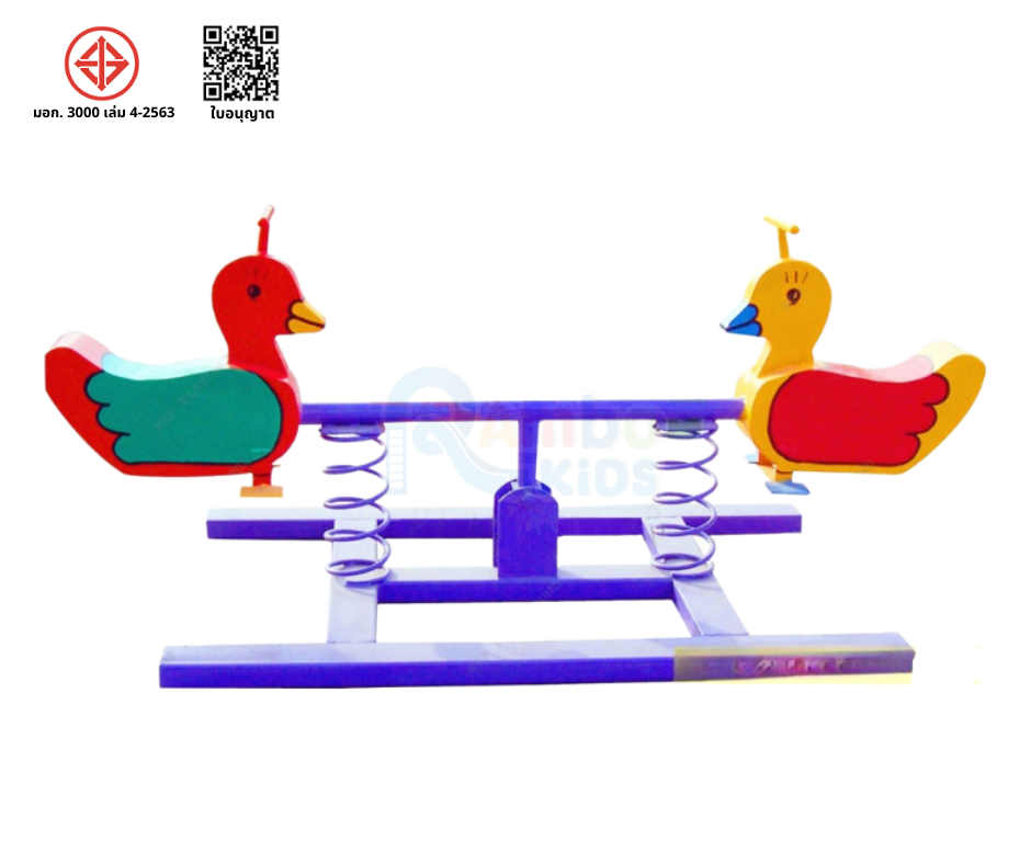 สปริงโยกคู่ รูปสัตว์ 2 ที่นั่ง