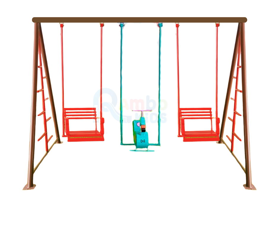 ชิงช้าปีนป่ายพนักพิง เป็ด 3 ที่นั่ง