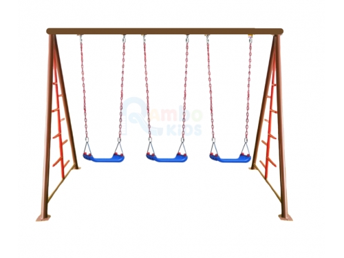 ชิงช้าปีนป่ายที่นั่งพลาสติก 3 ที่นั่ง